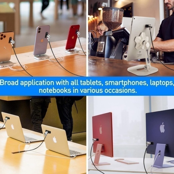 AboveTEK Anti-theft Hardware Protection for Devices Laptop Lock Security Cable - Picture 2 of 4